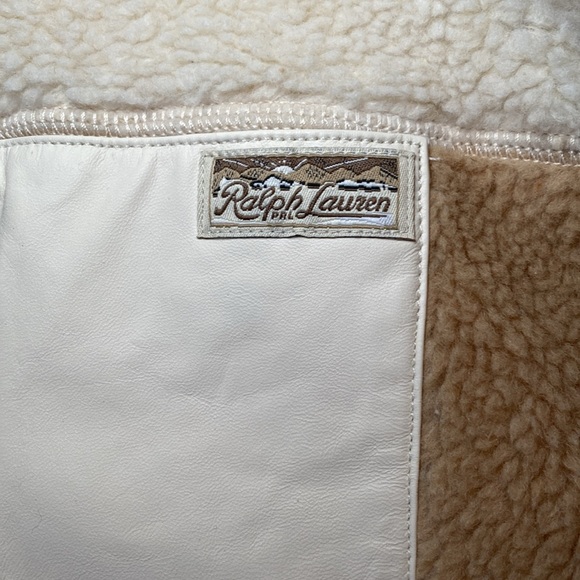 Polo Ralph Lauren Patchwork Leather-Trim Fleece Zip Jacket NWT - Picture 2 of 10